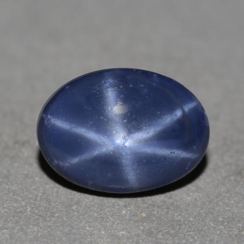 Zafiro estrella Azul marino natural de 0.92 ct, Corte Óvalo, Translúcido