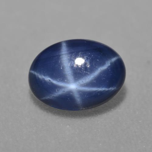 Zafiro estrella Azul marino natural de 1.03 ct, Corte Óvalo, Translúcido