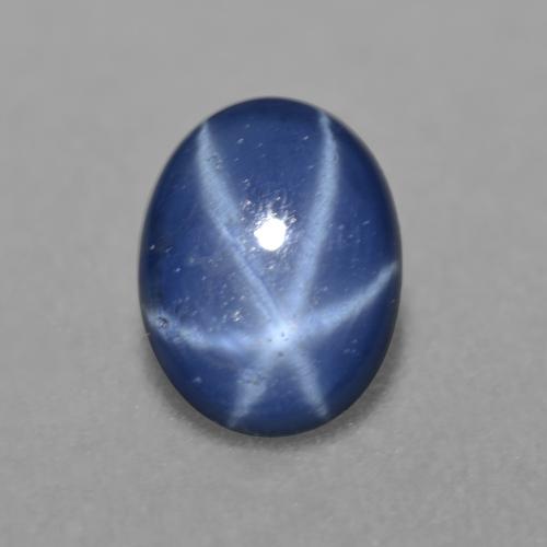 Zafiro estrella Azul marino natural de 0.80 ct, Corte Óvalo, Translúcido