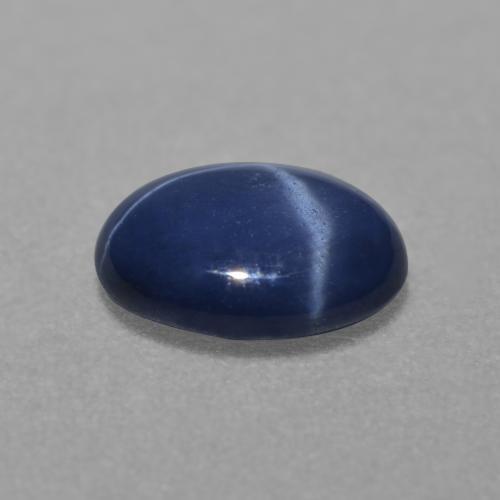 Zafiro estrella Azul oscuro natural de 0.97 ct, Corte Óvalo, Translúcido
