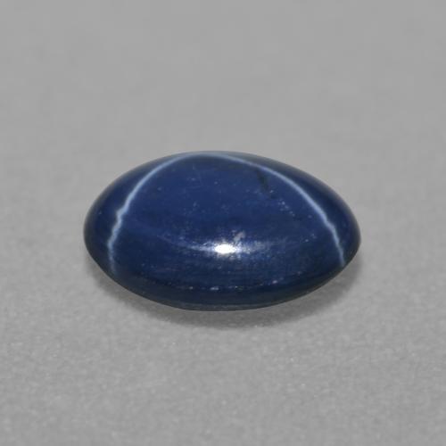 Zafiro estrella azul natural de 0,84 ct, corte óvalo, translúcido