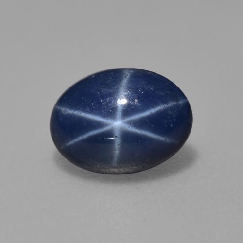 Zafiro estrella Azul real natural de 0.92 ct, Corte Óvalo, Translúcido