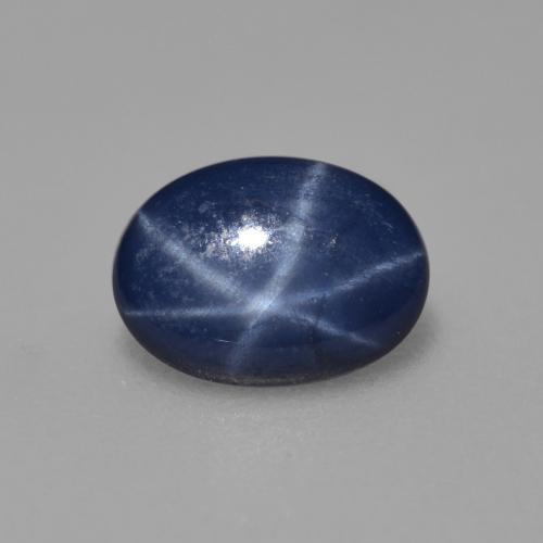 Zafiro estrella Azul real natural de 0.78 ct, Corte Óvalo, Translúcido