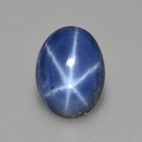 Zafiro estrella azul natural de 0,99 ct, corte óvalo, opaco