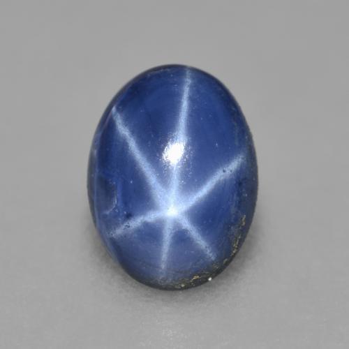 Zafiro estrella azul natural de 0,99 ct, corte óvalo, opaco