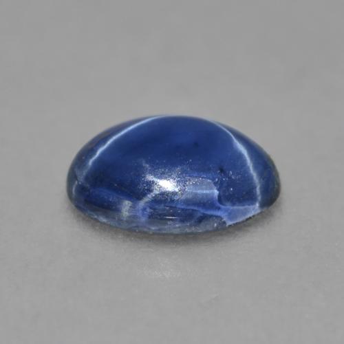 Zafiro estrella azul natural de 0,99 ct, corte óvalo, opaco