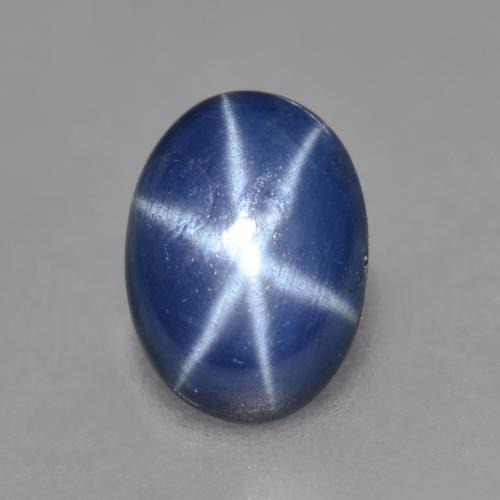 Zafiro estrella azul natural de 1,16 ct, corte óvalo, translúcido