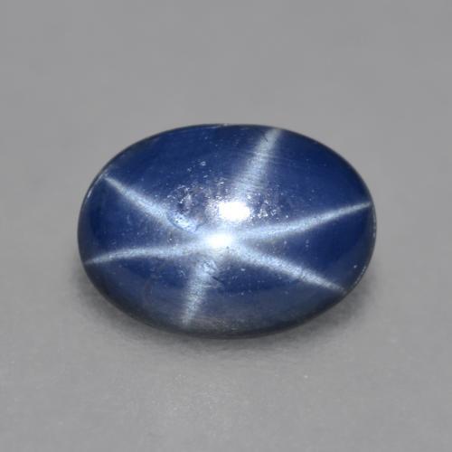 Zafiro estrella azul natural de 1,16 ct, corte óvalo, translúcido