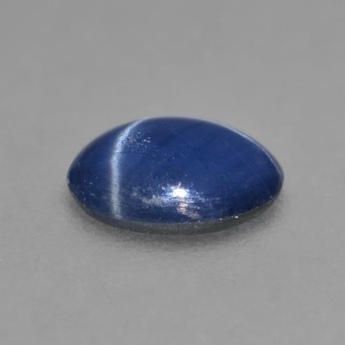 Zafiro estrella azul natural de 0,88 ct, corte óvalo, translúcido