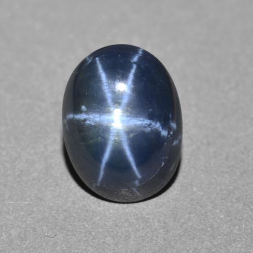 Zafiro estrella Azul marino natural de 2.61 ct, Corte Óvalo, Opaco