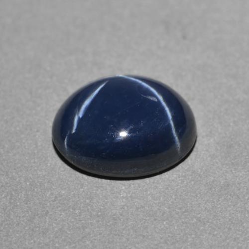 Zafiro estrella azul natural de 2,87 ct, corte óvalo, opaco
