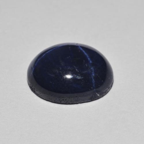 Zafiro estrella azul natural de 3,93 ct, corte óvalo, opaco