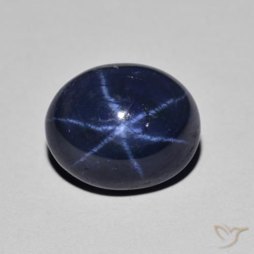 4.40ct Natural Azul marino Zafiro estrella, Ovalada, Opaco