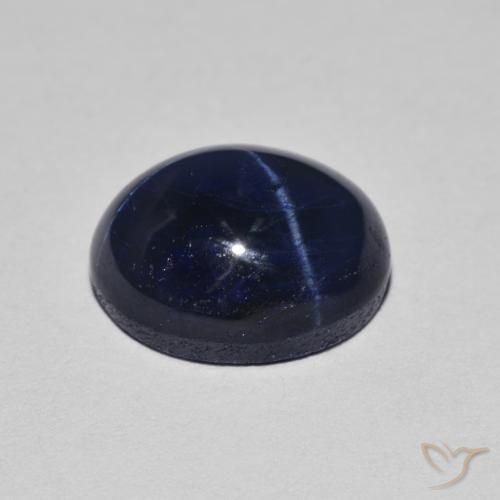 Zafiro estrella Azul marino natural de 4.40 ct, Ovalada, Opaco