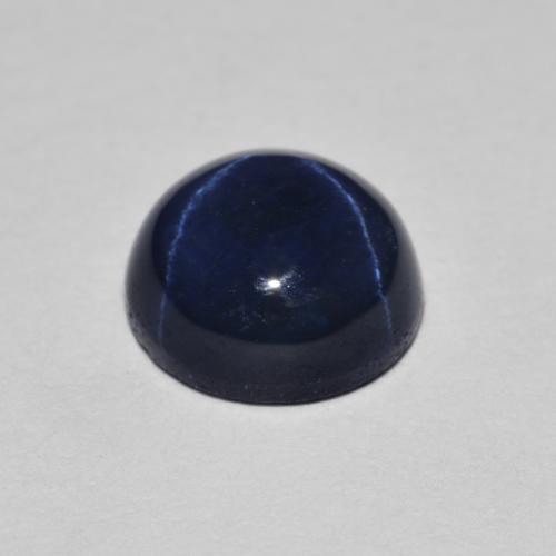 Zafiro estrella Azul marino natural de 2.23 ct, Corte Redondo, Opaco