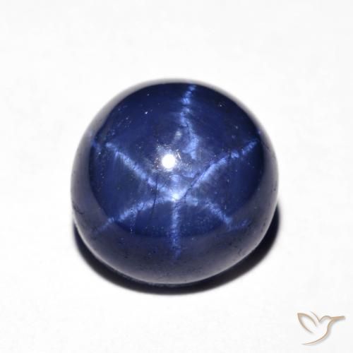 4.73ct Natural Azul marino Zafiro estrella, Redondo, Opaco