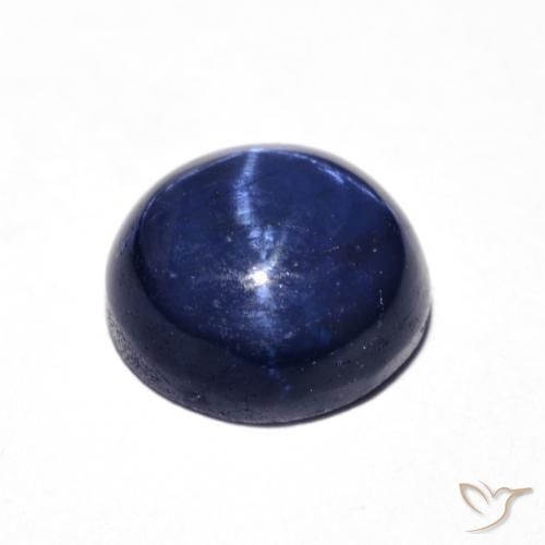 Zafiro estrella Azul marino natural de 4.73 ct, Redondo, Opaco