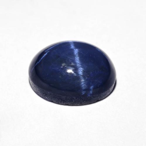Zafiro estrella azul natural de 4,74 ct, corte óvalo, opaco