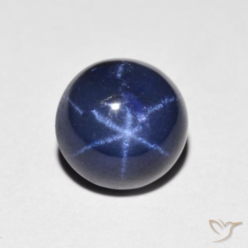 2.59ct Natural Azul marino Zafiro estrella, Redondo, Opaco
