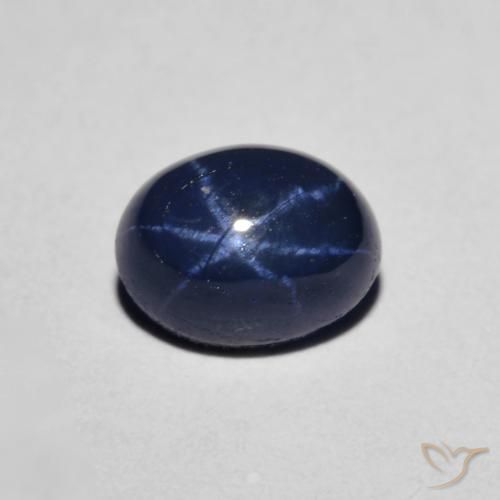 1.58ct Natural Azul marino Zafiro estrella, Ovalada, Opaco