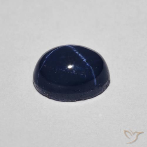 Zafiro estrella Azul marino natural de 1.58 ct, Ovalada, Opaco