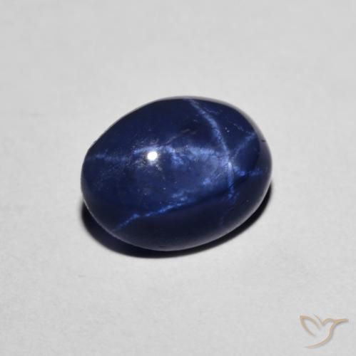 Zafiro estrella Azul marino natural de 1.82 ct, Ovalada, Opaco
