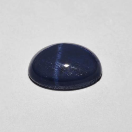 Zafiro estrella azul natural de 1,90 ct, corte óvalo, opaco