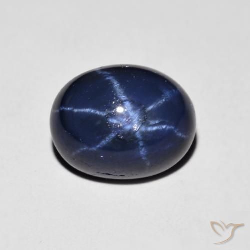 3.13ct Natural Azul marino Zafiro estrella, Ovalada, Opaco