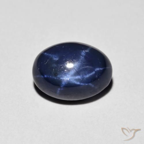 1.58ct Natural Azul marino Zafiro estrella, Ovalada, Opaco