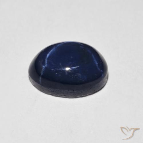 Zafiro estrella Azul marino natural de 1.58 ct, Ovalada, Opaco