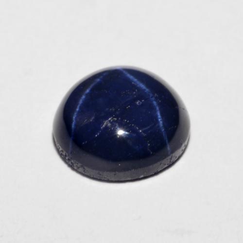 Zafiro estrella Azul marino natural de 2.46 ct, Corte Redondo, Opaco