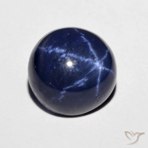 4.46ct Natural Azul marino Zafiro estrella, Redondo, Opaco