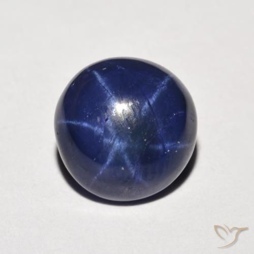 3.88ct Natural Azul marino Zafiro estrella, Redondo, Opaco