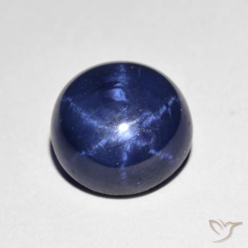4.24ct Natural Azul marino Zafiro estrella, Redondo, Opaco