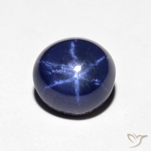 2.51ct Natural Azul oscuro Zafiro estrella, Redondo, Opaco