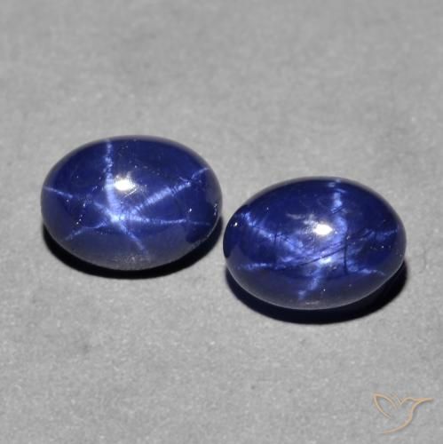 3.09ctw Natural Azul marino Zafiro estrella, Ovalada, Opaco