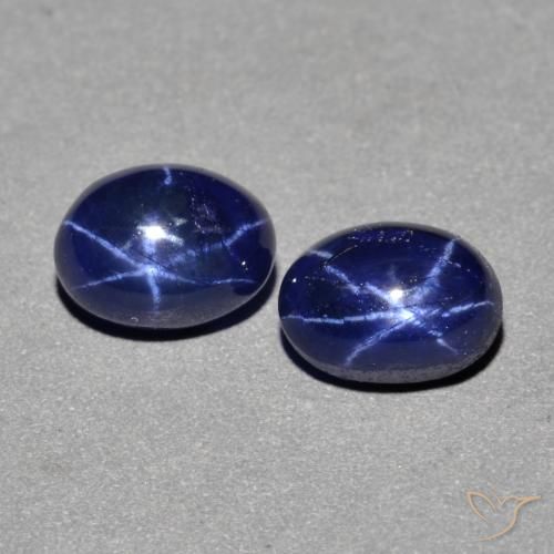 3.10ctw Natural Azul marino Zafiro estrella, Ovalada, Opaco