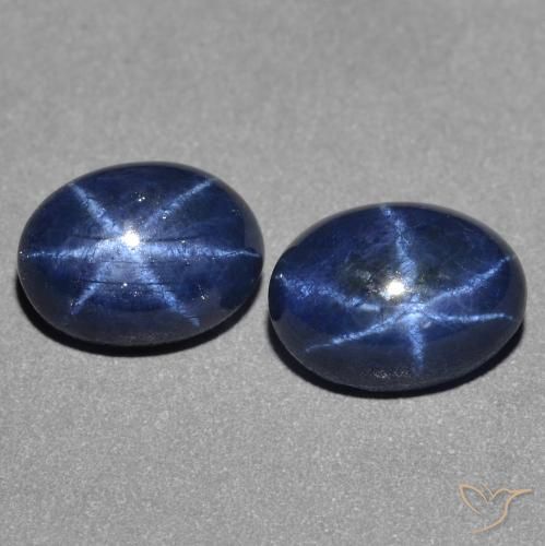 2.74ctw Natural Azul marino intenso Zafiro estrella, Ovalada, Opaco