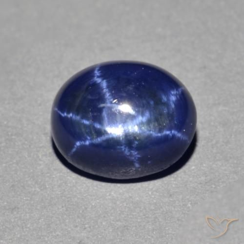 4.02ct Natural Azul marino Zafiro estrella, Ovalada, Opaco