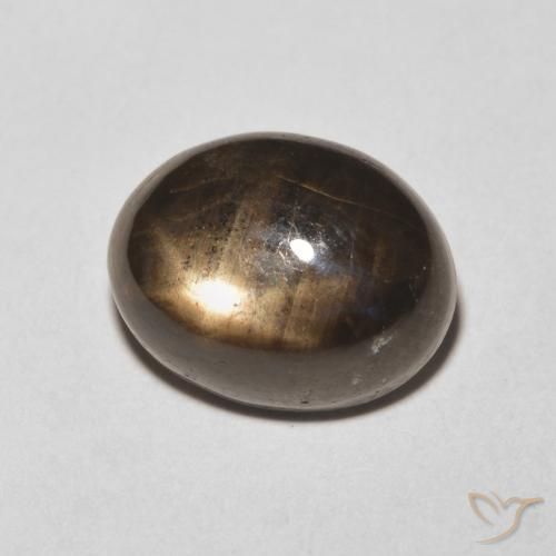 Zafiro estrella Negro natural de 6.28 ct, Ovalada, Opaco