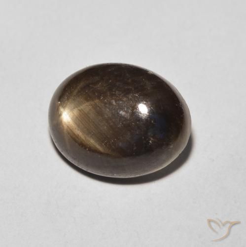 Zafiro estrella Negro natural de 4.26 ct, Ovalada, Opaco