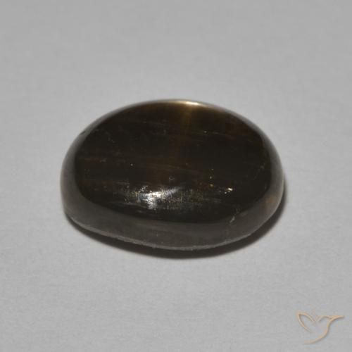 Zafiro estrella Negro natural de 5.24 ct, Ovalada, Opaco