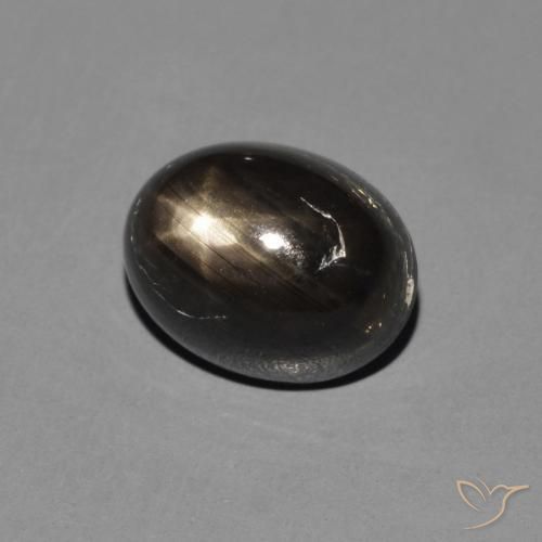 Zafiro estrella Negro natural de 2.72 ct, Ovalada, Opaco