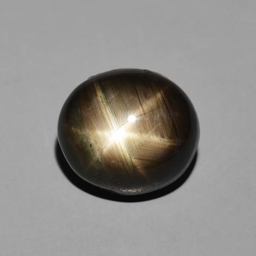 6.13ct Natural Negro Zafiro estrella, Ovalada, Opaco