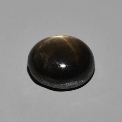 Zafiro estrella Negro natural de 6.13 ct, Ovalada, Opaco