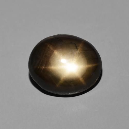 6.82ct Natural Negro Zafiro estrella, Ovalada, Opaco