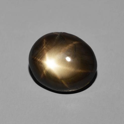 Zafiro estrella Negro natural de 6.82 ct, Ovalada, Opaco