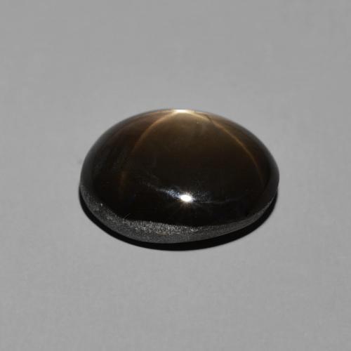 Zafiro estrella Negro natural de 6.82 ct, Ovalada, Opaco