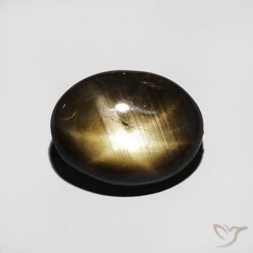 4.82ct Natural Negro Zafiro estrella, Ovalada, Opaco
