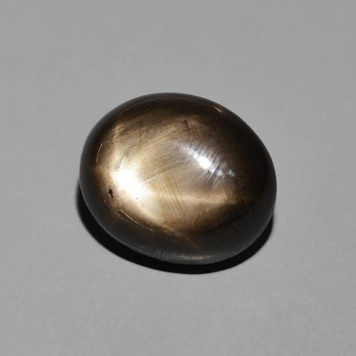 Zafiro estrella Negro natural de 7.81 ct, Ovalada, Opaco